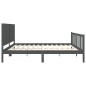vidaXL Estructura de cama con cabecero madera maciza gris 200x200 cm vidaXL Estructura de cama con cabecero madera maciza gris 200x200 cm