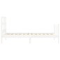 vidaXL Estructura de cama con cabecero madera maciza blanco vidaXL Estructura de cama con cabecero madera maciza blanco