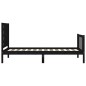 vidaXL Estructura de cama con cabecero madera maciza negro 90x200 cm vidaXL Estructura de cama con cabecero madera maciza negro 90x200 cm