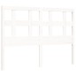 vidaXL Estructura cama de matrimonio con cabecero madera maciza blanco