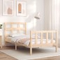 vidaXL Estructura de cama con cabecero madera maciza 90x200 cm vidaXL Estructura de cama con cabecero madera maciza 90x200 cm