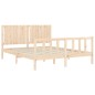 vidaXL Estructura de cama con cabecero madera maciza 160x200 cm vidaXL Estructura de cama con cabecero madera maciza 160x200 cm