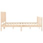 vidaXL Estructura de cama con cabecero madera maciza 160x200 cm vidaXL Estructura de cama con cabecero madera maciza 160x200 cm