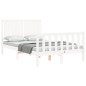 vidaXL Estructura de cama con cabecero madera maciza blanco 120x200 cm