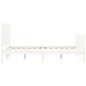 vidaXL Estructura de cama con cabecero madera maciza blanco 120x200 cm