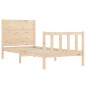 vidaXL Estructura de cama con cabecero madera maciza 90x200 cm vidaXL Estructura de cama con cabecero madera maciza 90x200 cm