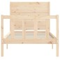 vidaXL Estructura de cama con cabecero madera maciza 90x200 cm vidaXL Estructura de cama con cabecero madera maciza 90x200 cm