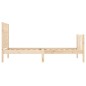 vidaXL Estructura de cama con cabecero madera maciza 90x200 cm vidaXL Estructura de cama con cabecero madera maciza 90x200 cm