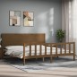 vidaXL Estructura cama y cabecero madera maciza marrón miel 200x200 cm vidaXL Estructura cama y cabecero madera maciza marrón miel 200x200 cm