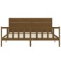 vidaXL Estructura cama y cabecero madera maciza marrón miel 200x200 cm vidaXL Estructura cama y cabecero madera maciza marrón miel 200x200 cm