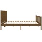 vidaXL Estructura cama y cabecero madera maciza marrón miel 200x200 cm vidaXL Estructura cama y cabecero madera maciza marrón miel 200x200 cm