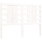 vidaXL Estructura de cama con cabecero madera maciza blanco 140x190 cm vidaXL Estructura de cama con cabecero madera maciza blanco 140x190 cm