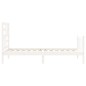 vidaXL Estructura de cama con cabecero madera maciza blanco 90x200 cm vidaXL Estructura de cama con cabecero madera maciza blanco 90x200 cm