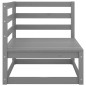 vidaXL Set de muebles de jardín 2 pzas con cojines madera pino gris vidaXL Set de muebles de jardín 2 pzas con cojines madera pino gris