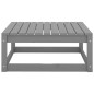 vidaXL Set de muebles de jardín 2 pzas con cojines madera pino gris vidaXL Set de muebles de jardín 2 pzas con cojines madera pino gris
