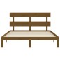 vidaXL Estructura de cama con cabecero madera marrón miel 160x200 cm vidaXL Estructura de cama con cabecero madera marrón miel 160x200 cm