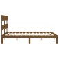 vidaXL Estructura de cama con cabecero madera marrón miel 160x200 cm vidaXL Estructura de cama con cabecero madera marrón miel 160x200 cm
