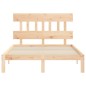 vidaXL Estructura de cama de matrimonio con cabecero madera maciza vidaXL Estructura de cama de matrimonio con cabecero madera maciza