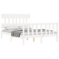 vidaXL Estructura de cama con cabecero madera maciza blanco 120x200 cm vidaXL Estructura de cama con cabecero madera maciza blanco 120x200 cm