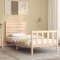 vidaXL Estructura de cama con cabecero madera maciza vidaXL Estructura de cama con cabecero madera maciza
