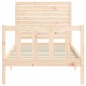 vidaXL Estructura de cama con cabecero madera maciza vidaXL Estructura de cama con cabecero madera maciza