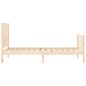 vidaXL Estructura de cama con cabecero madera maciza vidaXL Estructura de cama con cabecero madera maciza