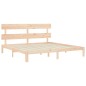 vidaXL Estructura de cama de matrimonio con cabecero madera maciza vidaXL Estructura de cama de matrimonio con cabecero madera maciza