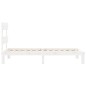 vidaXL Estructura de cama individual con cabecero madera maciza blanco vidaXL Estructura de cama individual con cabecero madera maciza blanco