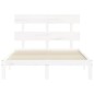 vidaXL Estructura de cama con cabecero madera maciza blanco 140x190 cm