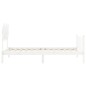 vidaXL Estructura de cama con cabecero madera maciza blanco 100x200 cm vidaXL Estructura de cama con cabecero madera maciza blanco 100x200 cm