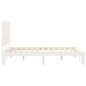 vidaXL Estructura de cama con cabecero madera maciza blanco 120x200 cm vidaXL Estructura de cama con cabecero madera maciza blanco 120x200 cm