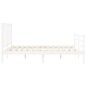 vidaXL Estructura de cama matrimonio con cabecero madera maciza blanco vidaXL Estructura de cama matrimonio con cabecero madera maciza blanco