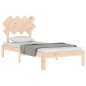 vidaXL Estructura de cama con cabecero madera maciza 90x200 cm
