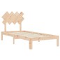 vidaXL Estructura de cama con cabecero madera maciza 90x200 cm