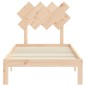 vidaXL Estructura de cama con cabecero madera maciza 90x200 cm