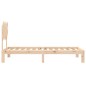 vidaXL Estructura de cama con cabecero madera maciza 90x200 cm