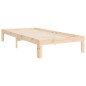 vidaXL Estructura de cama con cabecero madera maciza 90x200 cm