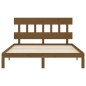 vidaXL Estructura de cama con cabecero madera marrón miel 160x200 cm vidaXL Estructura de cama con cabecero madera marrón miel 160x200 cm