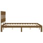 vidaXL Estructura de cama con cabecero madera marrón miel 160x200 cm vidaXL Estructura de cama con cabecero madera marrón miel 160x200 cm