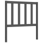 vidaXL Estructura de cama con cabecero madera maciza gris 90x200 cm vidaXL Estructura de cama con cabecero madera maciza gris 90x200 cm