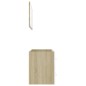 vidaXL Set de muebles de baño 2 piezas contrachapada blanco roble