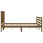 vidaXL Estructura de cama matrimonio con cabecero madera marrón miel vidaXL Estructura de cama matrimonio con cabecero madera marrón miel