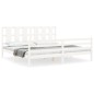 vidaXL Estructura de cama con cabecero madera maciza blanco 200x200 cm vidaXL Estructura de cama con cabecero madera maciza blanco 200x200 cm