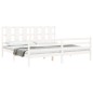 vidaXL Estructura de cama con cabecero madera maciza blanco 200x200 cm vidaXL Estructura de cama con cabecero madera maciza blanco 200x200 cm