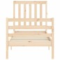 vidaXL Estructura de cama individual con cabecero madera maciza