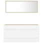 vidaXL Set de muebles de baño 2 pzas madera contrachapada blanco roble vidaXL Set de muebles de baño 2 pzas madera contrachapada blanco roble