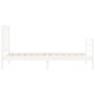 vidaXL Estructura de cama con cabecero madera maciza blanco vidaXL Estructura de cama con cabecero madera maciza blanco