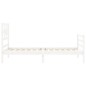 vidaXL Estructura de cama con cabecero madera maciza blanco 100x200 cm vidaXL Estructura de cama con cabecero madera maciza blanco 100x200 cm