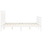 vidaXL Estructura de cama con cabecero madera maciza blanco 140x190 cm vidaXL Estructura de cama con cabecero madera maciza blanco 140x190 cm