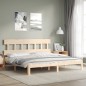 vidaXL Estructura de cama con cabecero madera maciza 200x200 cm vidaXL Estructura de cama con cabecero madera maciza 200x200 cm
